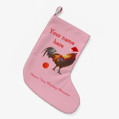 Funny Chicken-kerstgroet Kleine Kerstsok (Voorkant (Hangend))