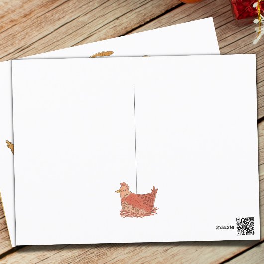 Funny Chicken Kerstmis Feestdagenkaart