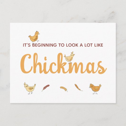 Funny Chicken Kerstmis Feestdagenkaart (Voorkant)