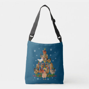 Funny Chicken Kersttree Pet Chicken Lover Crossbody Tas