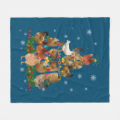 Funny Chicken Kersttree Pet Chicken Lover Fleece Deken (Voorkant (Horizontaal))