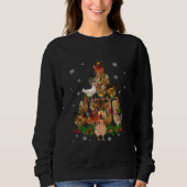 Funny Chicken Kersttree Pet Chicken Lover Trui (Voorkant)