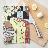 Funny Chicken Kkeukenhanddoeken Theedoek (Quarter Fold)