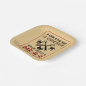 Funny Chicken Koe Varkensbarbecuefeest Papieren Bordje (Gebogen)