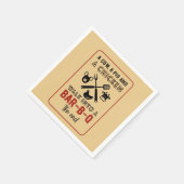 Funny Chicken Koe Varkensbarbecuefeest Servet (Hoek)