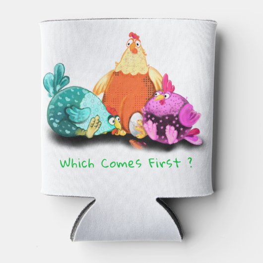 Funny Chicken Koelbox - Aangepaste tekst Blikjeskoeler (Voorkant)