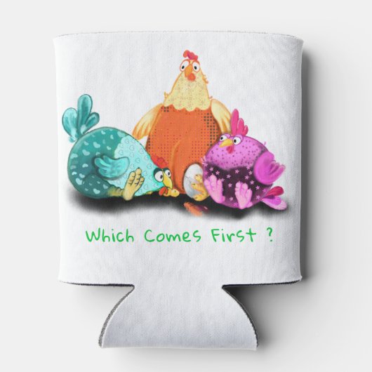 Funny Chicken Koelbox - Aangepaste tekst Blikjeskoeler (Achterkant)