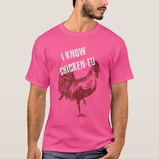 Funny Chicken Kung Fu Chicken Shirt (Voorkant)