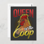 Funny Chicken Lady Animal Hen Farming Briefkaart (Voorkant / Achterkant)