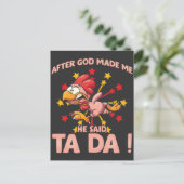 Funny Chicken Lady Crazy Hen Farming Woman Briefkaart (Staand voorkant)