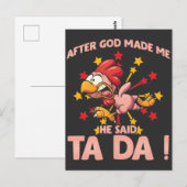 Funny Chicken Lady Crazy Hen Farming Woman Briefkaart (Voorkant / Achterkant)