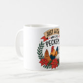 Funny Chicken Lady Koffiemok (Voorkant links)