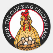 Funny Chicken Lady Stickers (Voorkant)