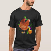 Funny Chicken Leprechaun Pet St. Patrick's Day Sha T-shirt (Voorkant)