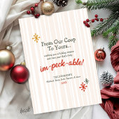 Funny Chicken List Christmas Tree Cute Humor Feestdagenkaart