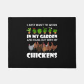 Funny Chicken Love voor Mannen Deurmat (Voorkant)