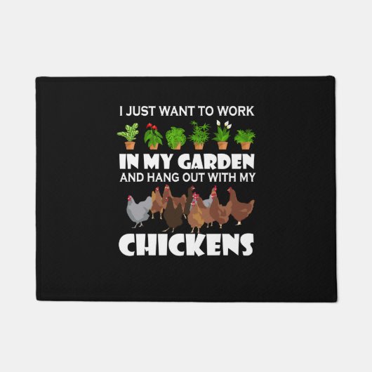 Funny Chicken Love voor Mannen Deurmat (Voorkant)