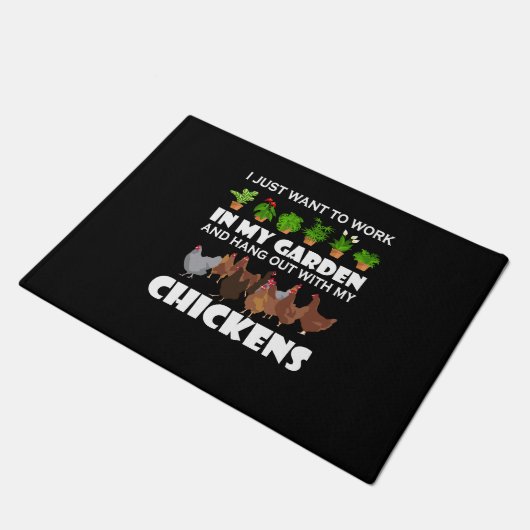 Funny Chicken Love voor Mannen Deurmat (Schuin)