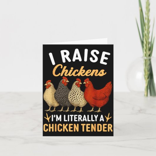 Funny Chicken Lover Gift – I Raise Chickens Farm H Kaart (Voorkant)