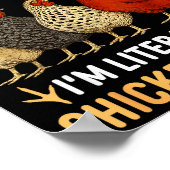 Funny Chicken Lover Gift – I Raise Chickens Farm H Poster (Hoek)