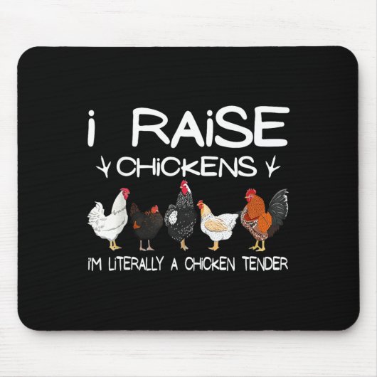 Funny Chicken Lover Gift – I Raise Chickens Farm Q Muismat (Voorkant)