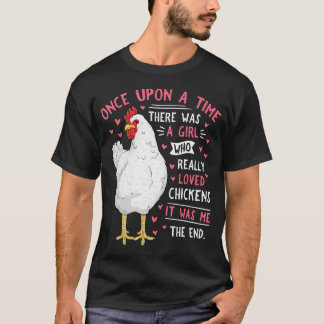 Funny Chicken Lover Women Girls Cute Farm Animal H T-shirt