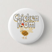 Funny Chicken Mama Ronde Button 5,7 Cm (Voorkant)
