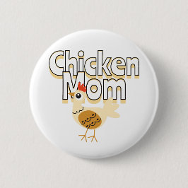 Funny Chicken Mama Ronde Button 5,7 Cm