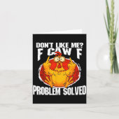 Funny Chicken Meme Don't Like Me F-caw-f Problem S Kaart (Voorkant)