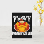 Funny Chicken Meme Don't Like Me F-caw-f Problem S Kaart (Gele Bloem)