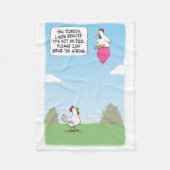 Funny Chicken Mistakes Balloon voor eieren Fleece Deken (Voorkant)