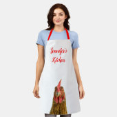 Funny Chicken Name All-Over Print Apron Schort (Gedragen)