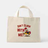 Funny Chicken - Niet met mij klokken Mini Tote Bag (Achterkant)