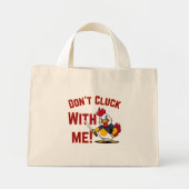 Funny Chicken - Niet met mij klokken Mini Tote Bag (Voorkant)