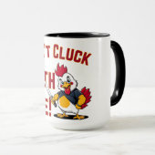Funny Chicken - Niet met mij klokken Mok (Voorkant rechts)