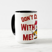 Funny Chicken - Niet met mij klokken Mok (Voorkant links)