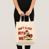 Funny Chicken - Niet met mij klokken Tote Bag (Voorkant (product))