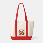 Funny Chicken - Niet met mij klokken Tote Bag (Achterkant)