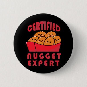 Funny Chicken Nugget Expert Nug Life Ronde Button 5,7 Cm