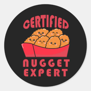 Funny Chicken Nugget Expert Nug Life Ronde Sticker