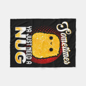 Funny Chicken Nugget Fast Food Costume  Fleece Deken (Voorkant (Horizontaal))