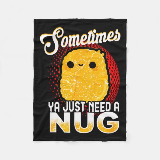 Funny Chicken Nugget Fast Food Costume  Fleece Deken (Voorkant)