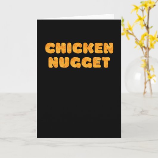 Funny Chicken Nugget Kaart (Gele Bloem)