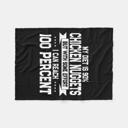 Funny Chicken Nugget Lover Quote New Years Resolut Fleece Deken (Voorkant (Horizontaal))