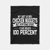 Funny Chicken Nugget Lover Quote New Years Resolut Fleece Deken (Voorkant)