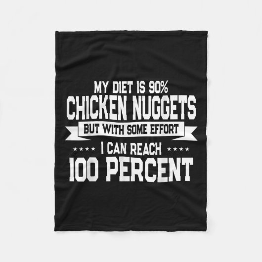 Funny Chicken Nugget Lover Quote New Years Resolut Fleece Deken (Voorkant)