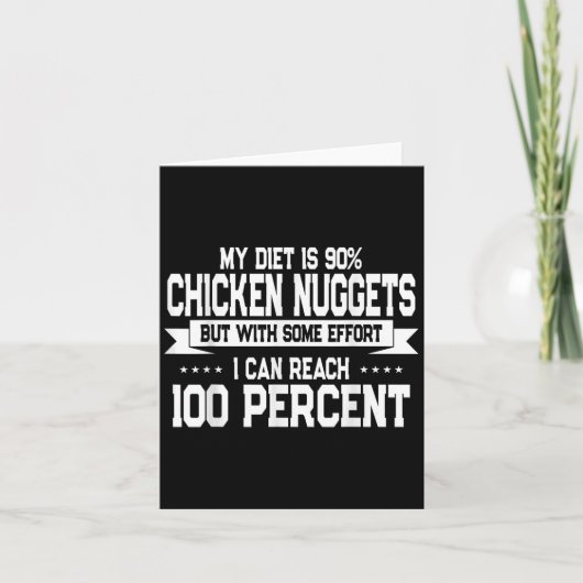 Funny Chicken Nugget Lover Quote New Years Resolut Kaart (Voorkant)