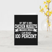 Funny Chicken Nugget Lover Quote New Years Resolut Kaart (Gele Bloem)