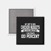 Funny Chicken Nugget Lover Quote New Years Resolut Magneet (Voorkant / Achterkant)
