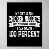 Funny Chicken Nugget Lover Quote New Years Resolut Poster (Voorkant)